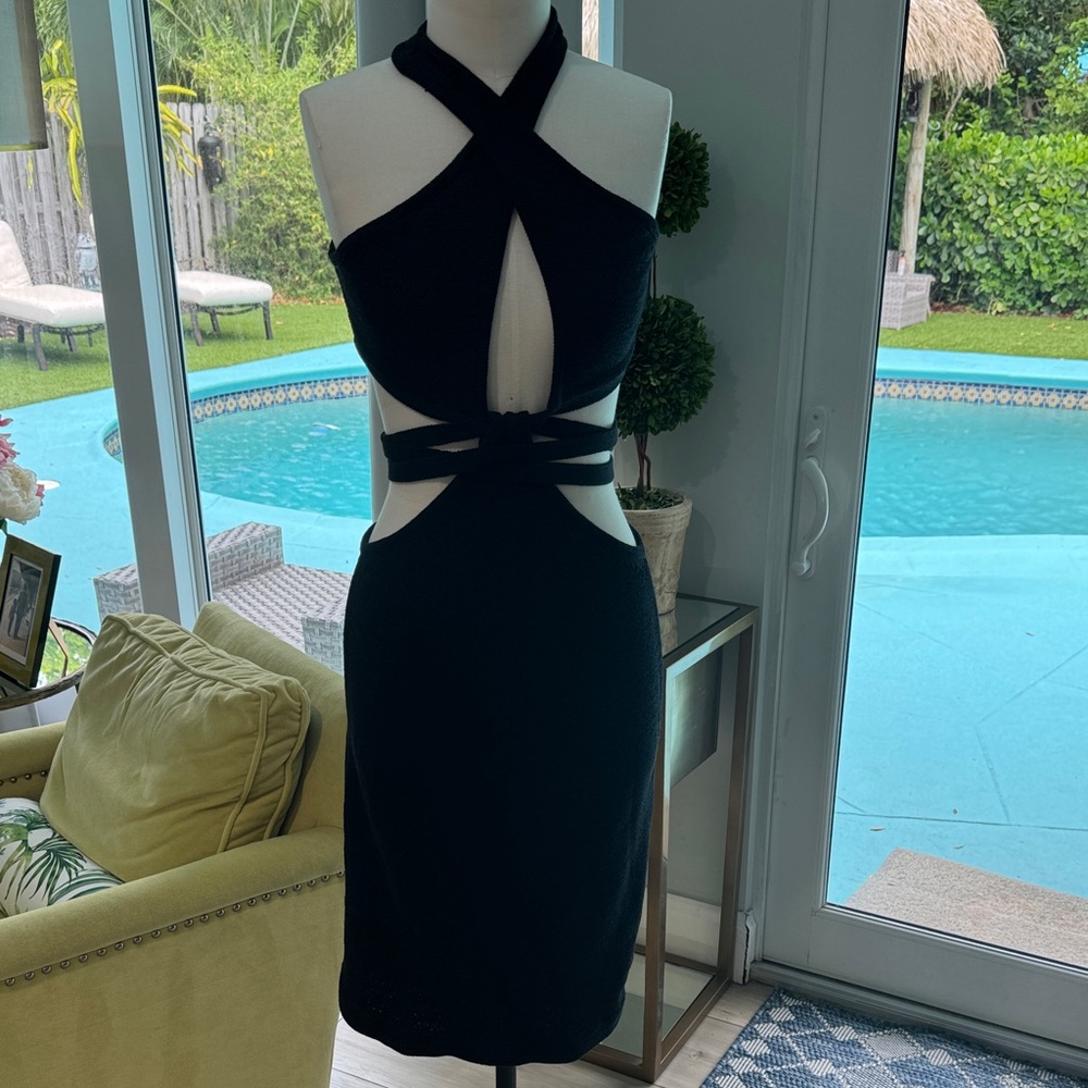 Cult Gaia Black Backless Dress